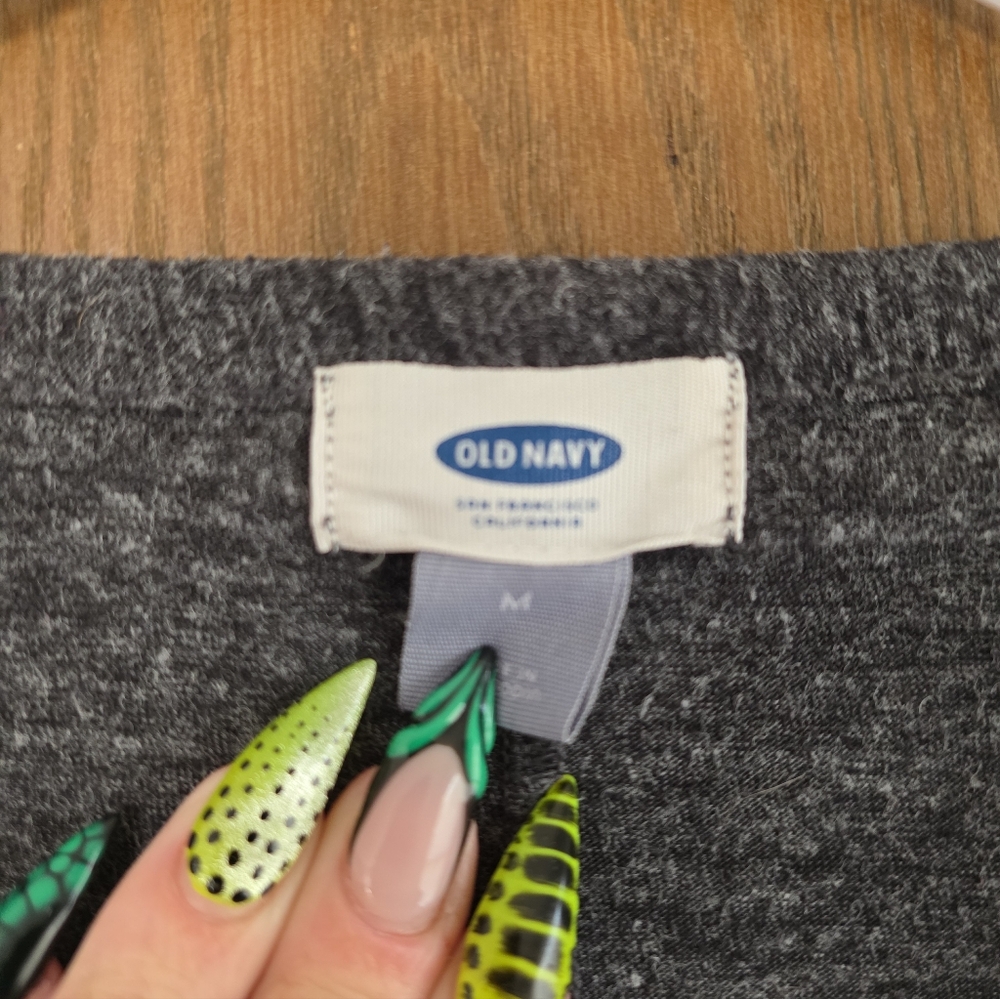 Old Navy Charcoal Open Front Cardigan - Picture 2 of 3